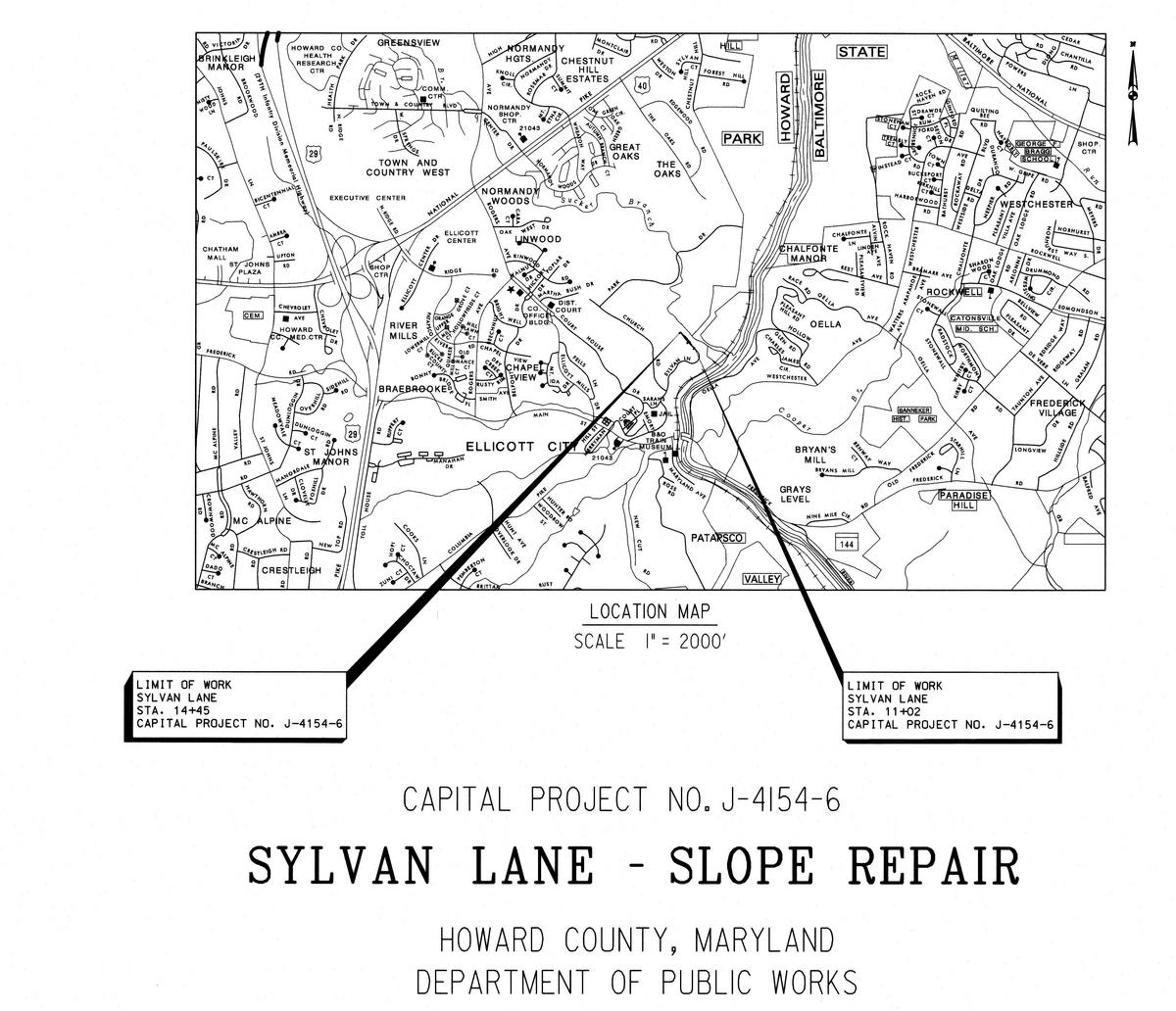 Sylvan Lane Slope Repair Project to Begin Howard County